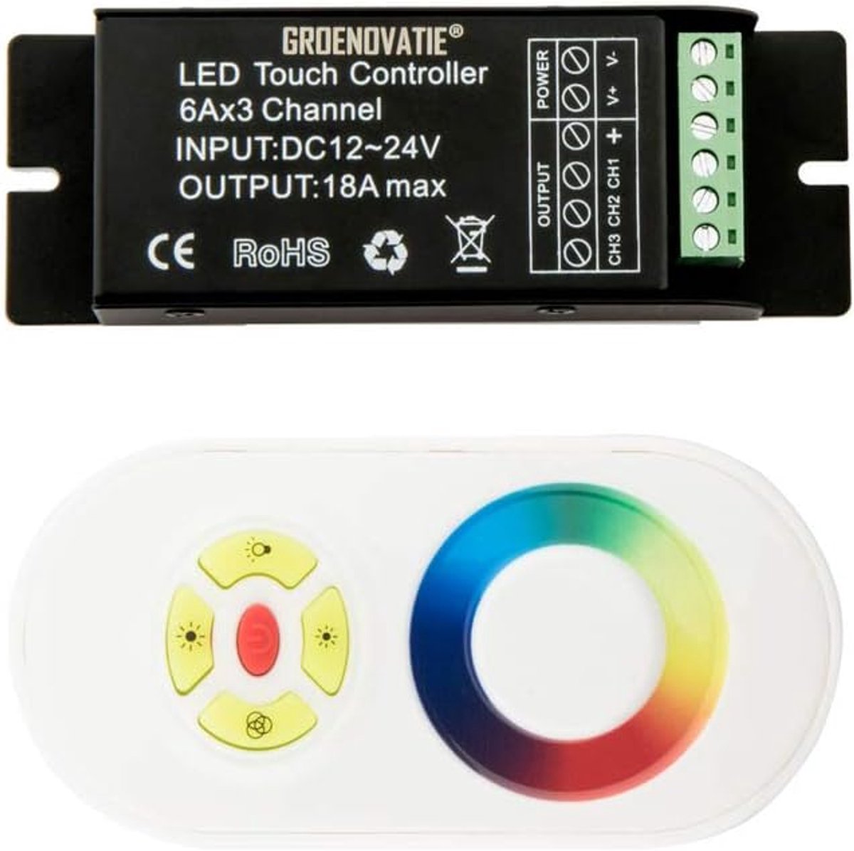 LED Strip RGB Controller Incl. RF Touch Remote Control - ShopVlot