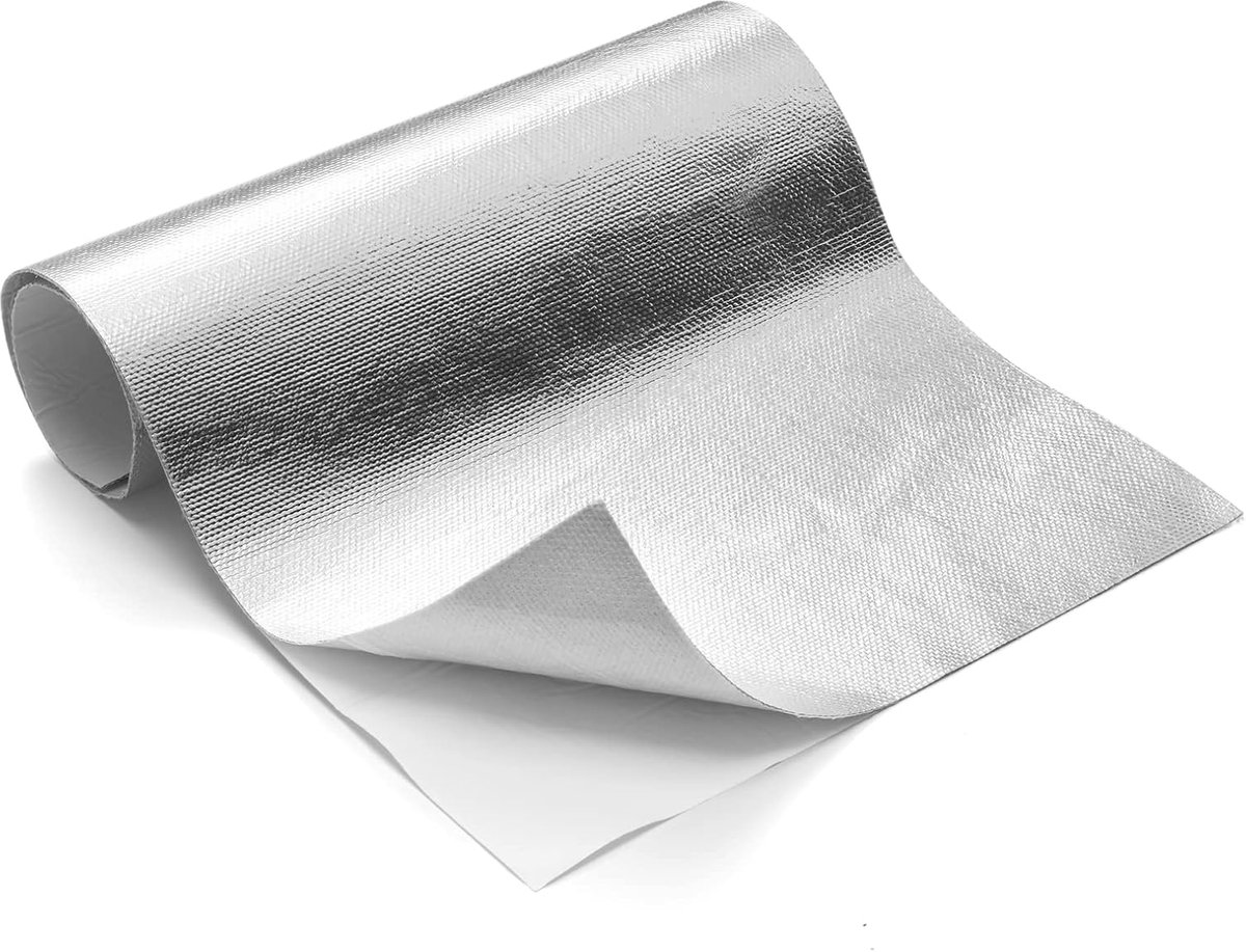 FLASLD Aluminized Heat Shield Thermal Barrier Self Adhesive Heat Life up to 2000 Degrees Fahrenheit (12'' X 40'') - ShopVlot