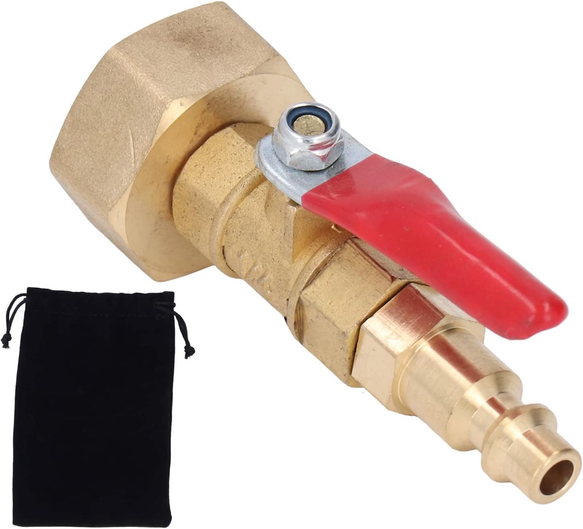 Brass Winterizing Adapter Blowout 1/4in Quick Coupling 3/4in GHT Thread Garden Irrigation for RV Yachts (Female) - ShopVlot