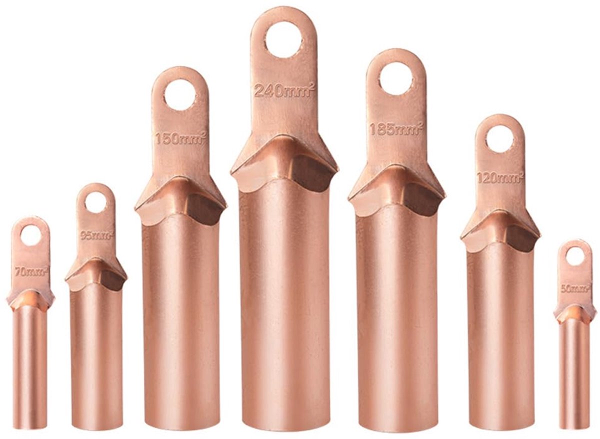 1 stuk koperen kabelschoenen, DT-150 mm², kleine kop, knelconnector voor luchtschakelaar, stroomcircuitonderbreker - ShopVlot