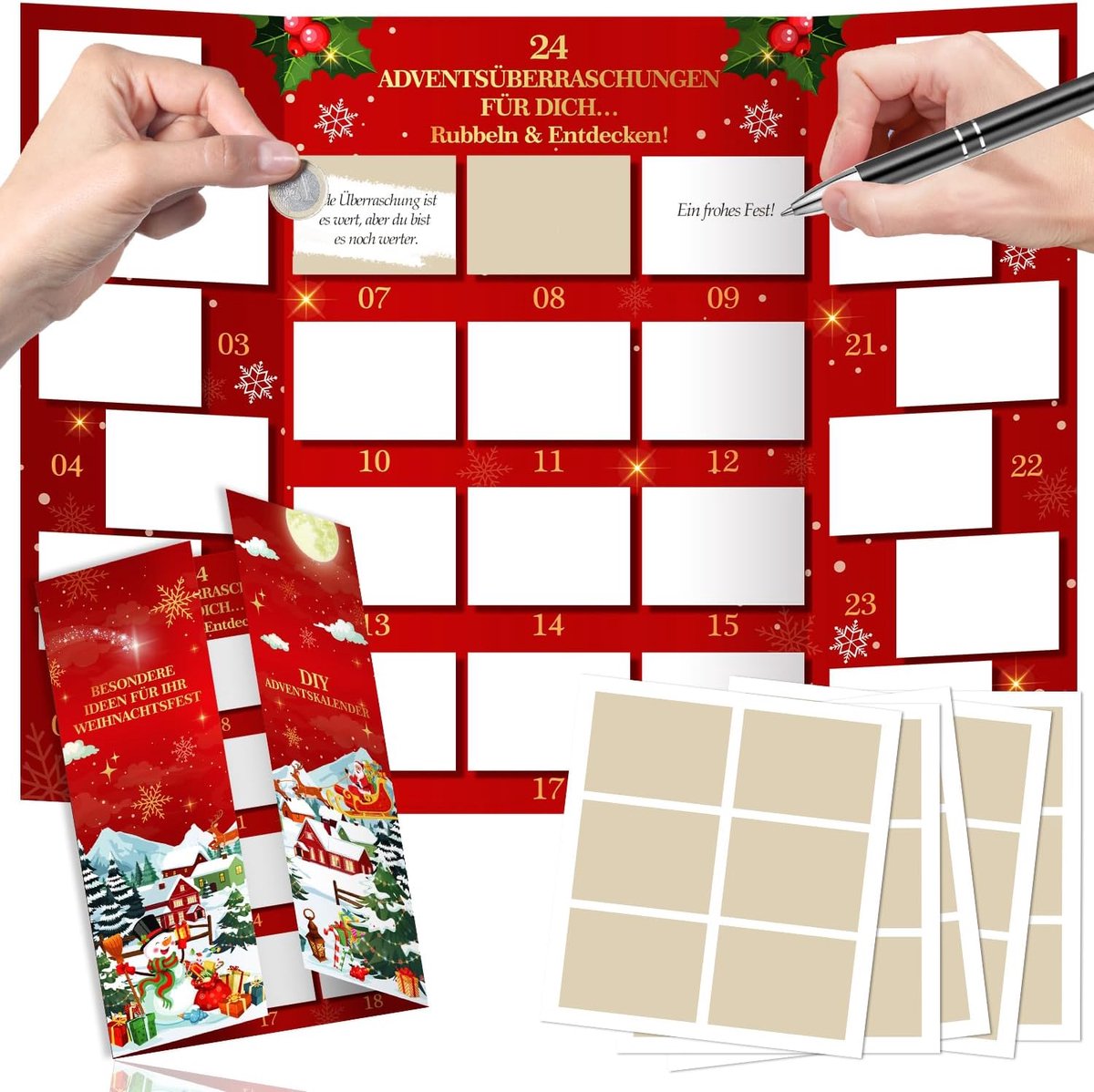 DPKOW Advent Calendar Without Scratches for Family, Women, Men, Couples - ShopVlot