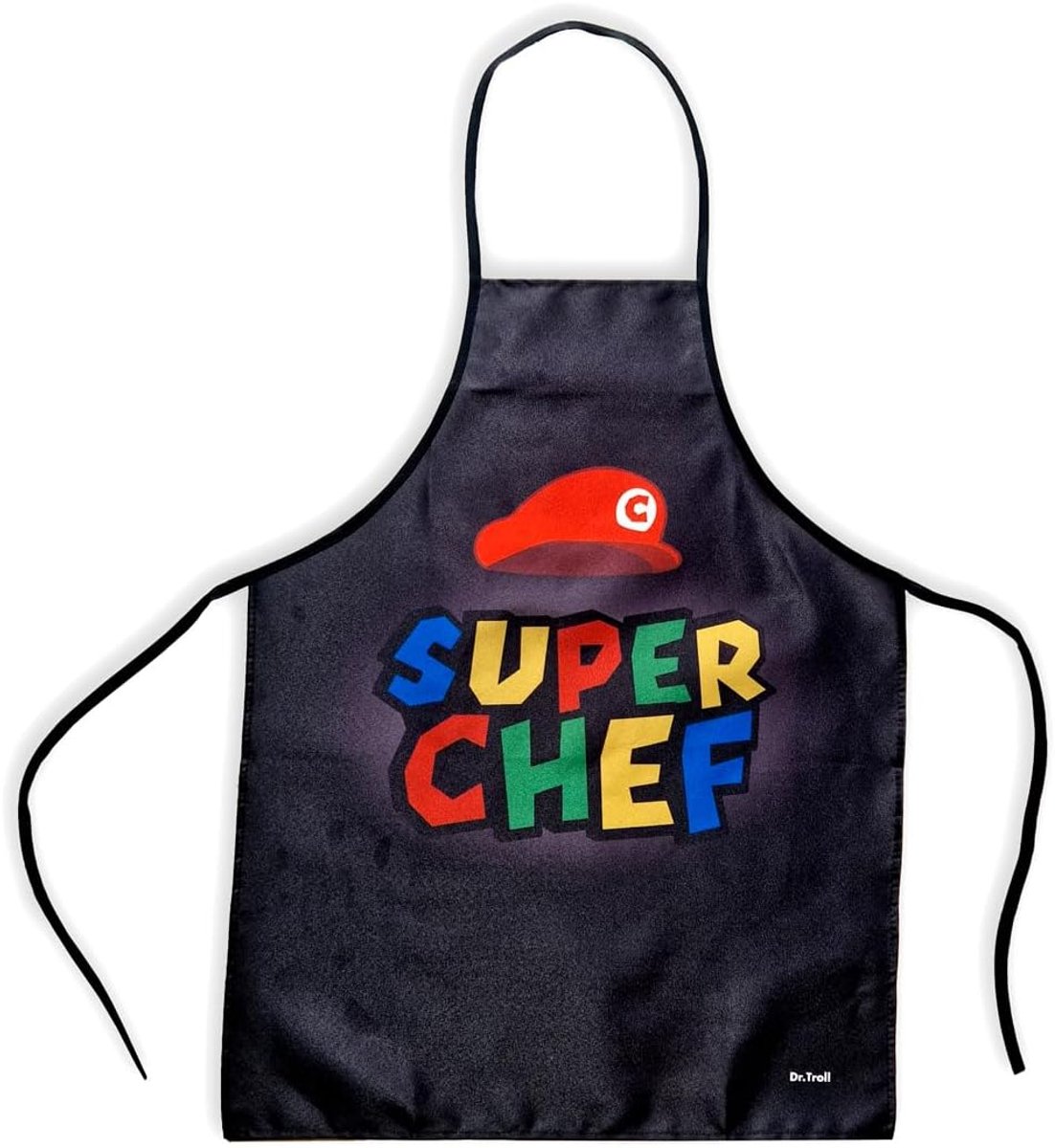 Super Chef Fan Art Apron in the Style of Mario, Black, One Size, Black - ShopVlot