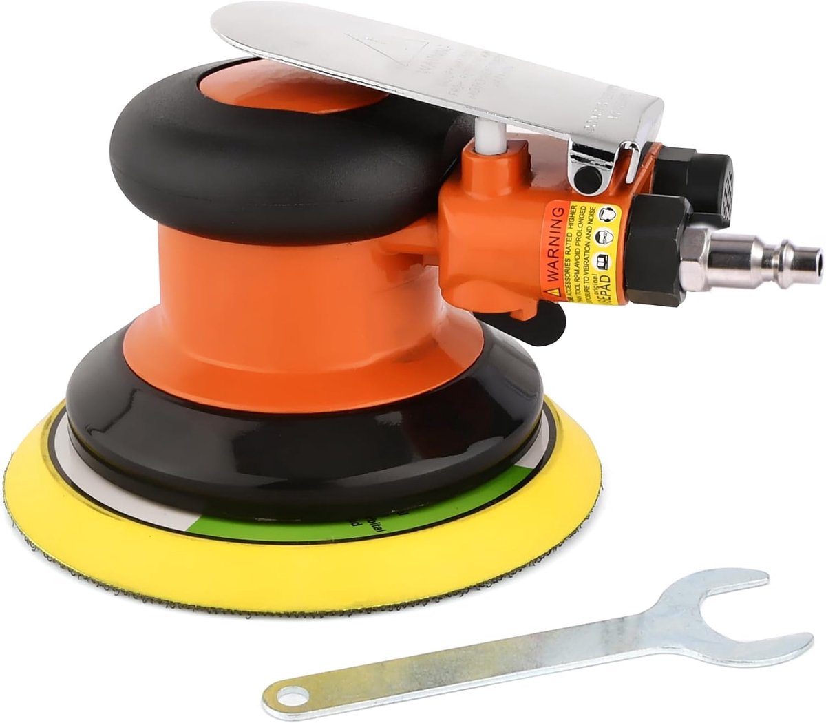 Compressed Air Random Orbital Sander, 125 mm Mini Powerful Dual Action, Pneumatic Sander, Polisher with Fastening - ShopVlot
