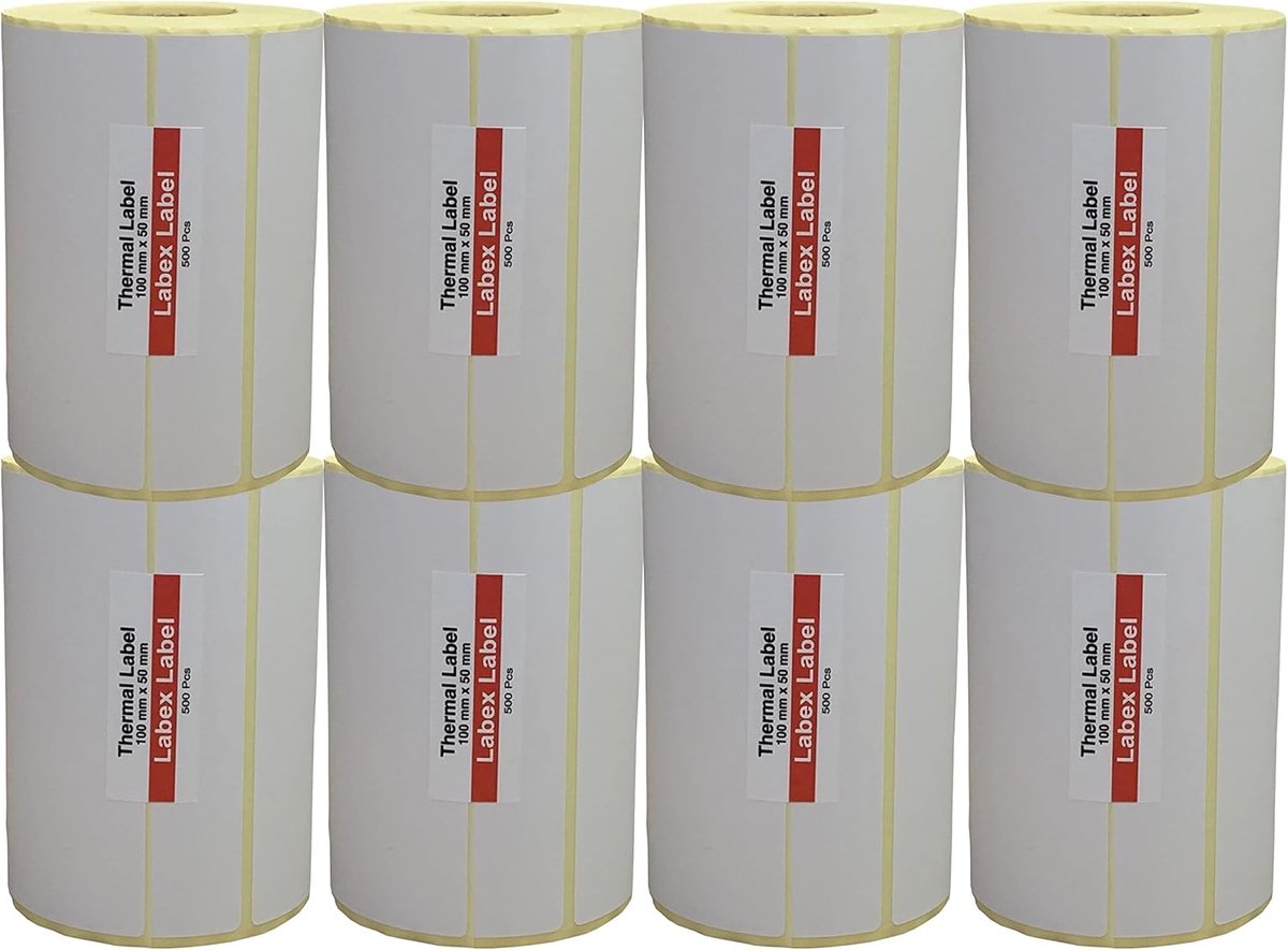 Thermal Labels, Thermal Labels, Address Labels, Zebra Stickers, Thermal Label (8 Rolls, 100 mm x 50 mm) - ShopVlot