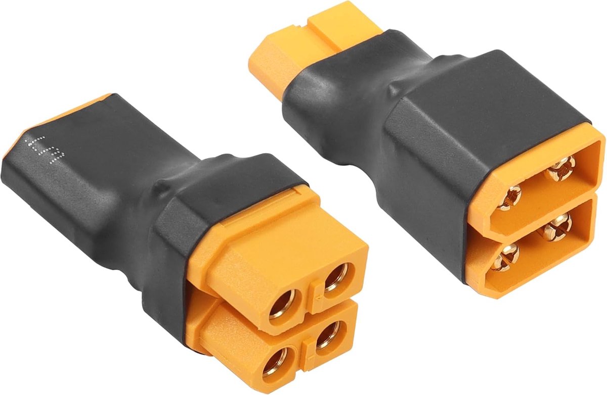 RC parallel batterijconnector XT60 - 1 vrouwelijke naar 2 mannelijke - ruimtebesparend - gelijktijdig opladen - ShopVlot