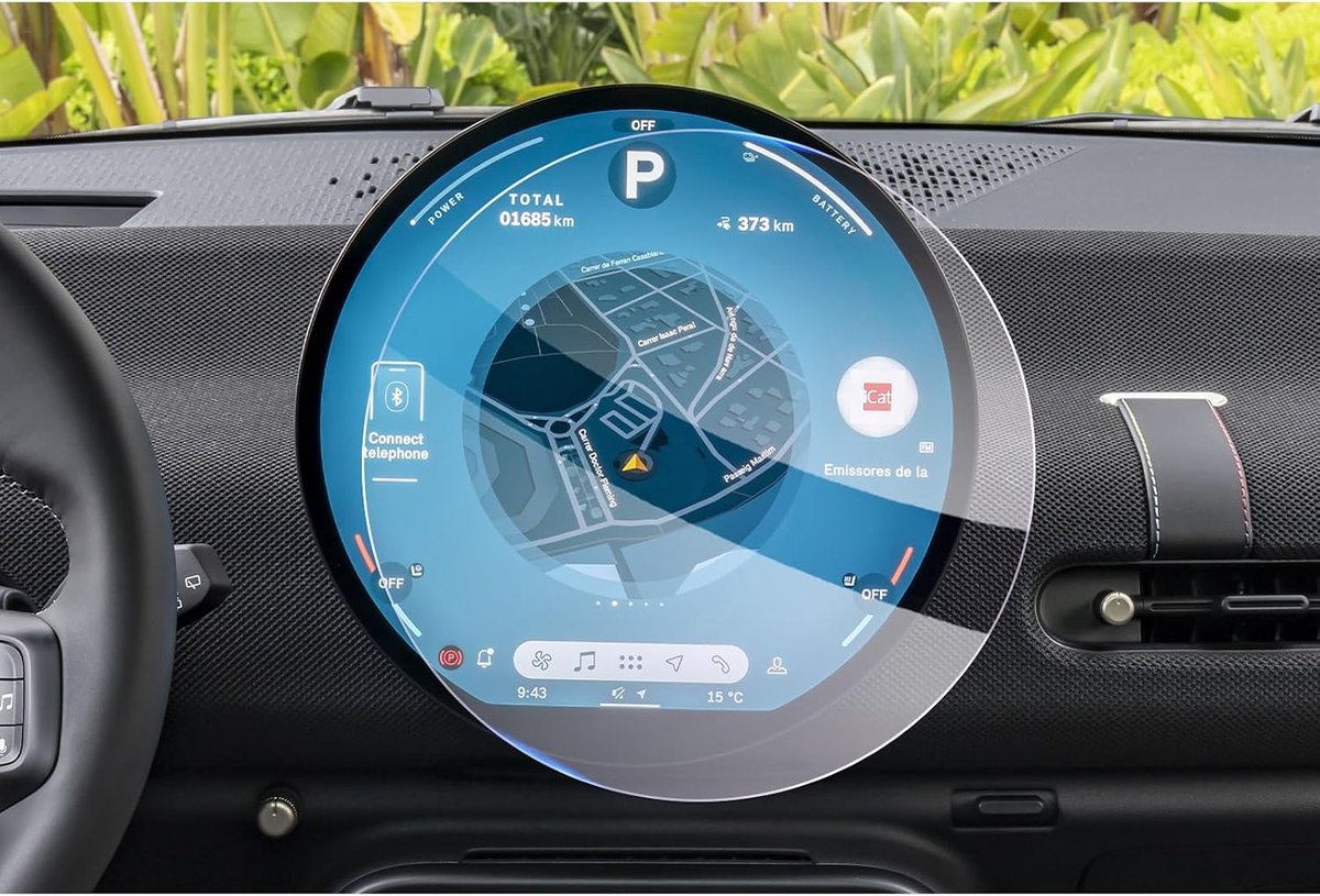 Glas navigatie beschermfolie 9,4 inch - 9H krasbestendig - geschikt voor Mini Cooper F65 F66 - optimale bescherming - ShopVlot