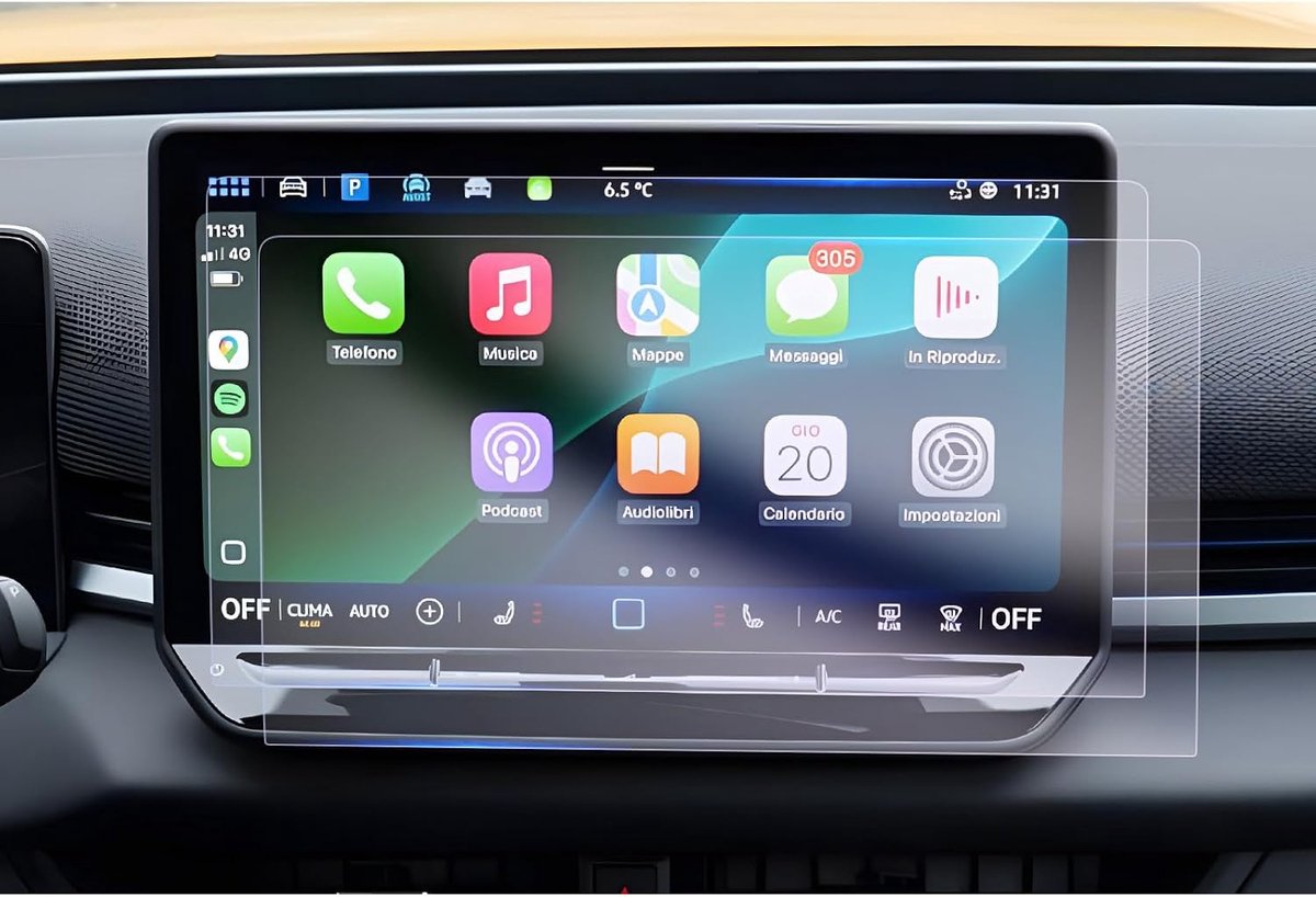 Navigatiefilm 12.9 Inch - Nano Screen Protector - 6H krasbestendig - Beschermt touchscreen VW T-ROC 2026 2027 - ShopVlot