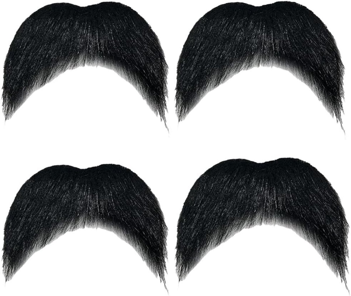 Set van 4 Realistische Neppetjes voor Feestjes, Verkleedpartijen en Carnaval, Ideaal voor Rollenspellen en Verjaardagen