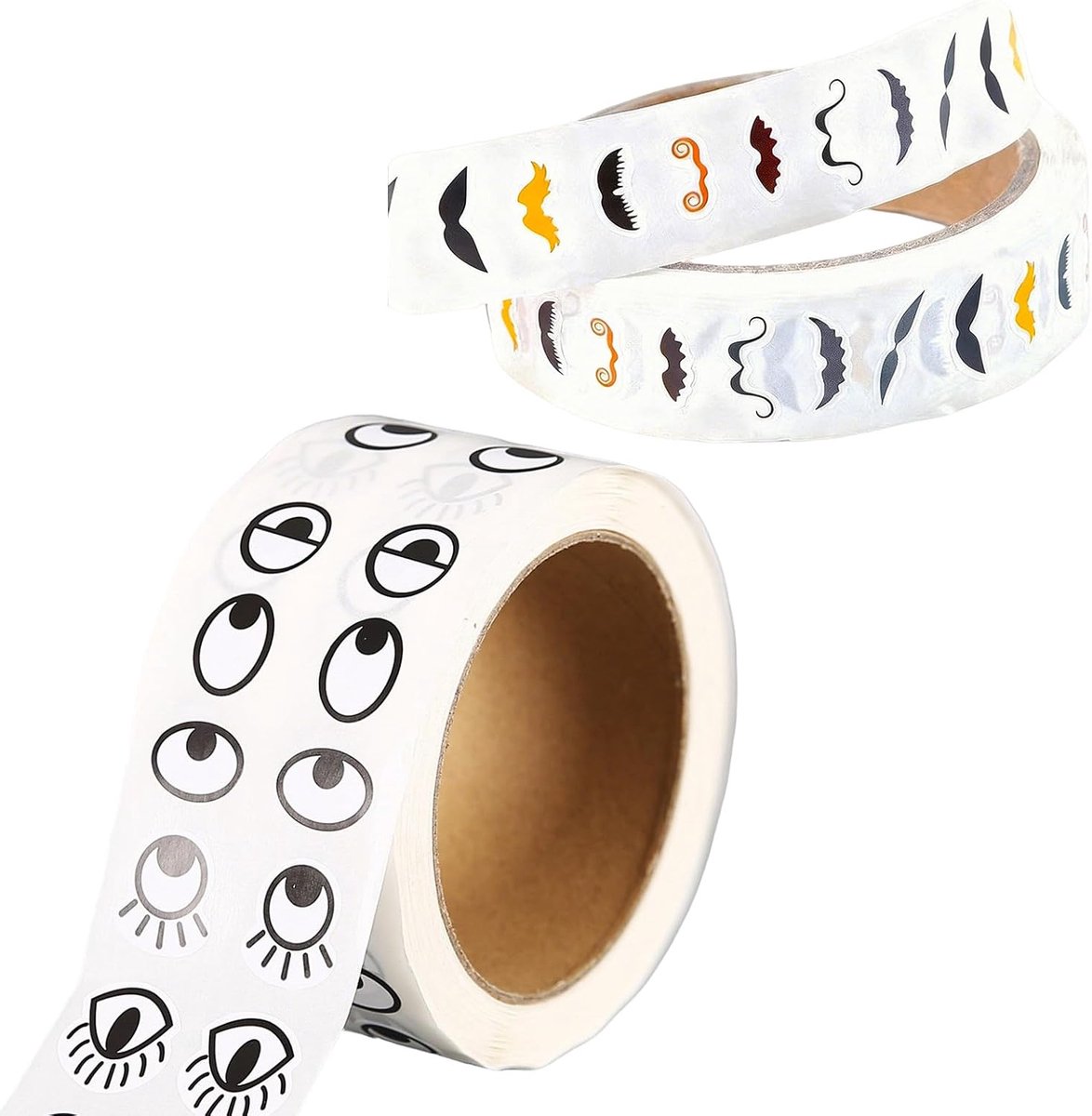 Oogstickers en baardstickers set - 2000 stuks - zelfklevend - stimuleert creativiteit - ShopVlot