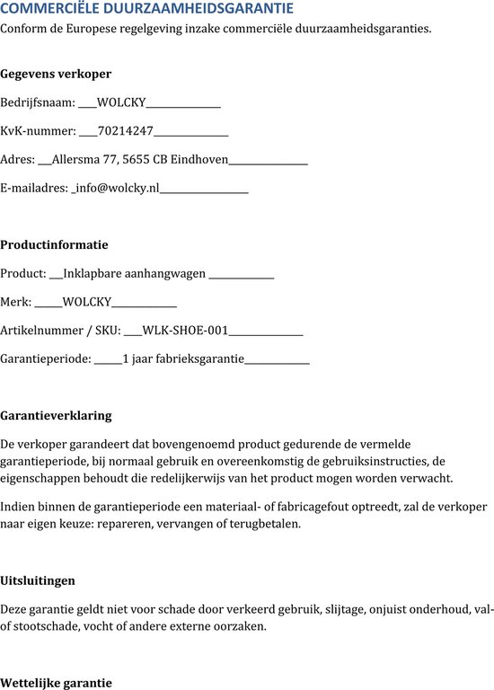 Wolcky Opvouwbare Campingwagen - 50L Bolderkar - 75 kg Draagvermogen - Strandkar - Transportwagen met Verstelbare Handgreep — afbeelding 4