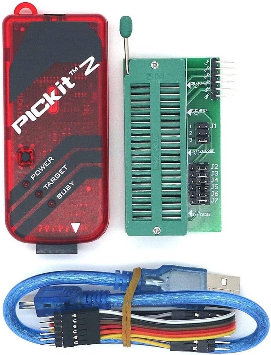 PICKIT2 programmeerder - universele programmeeradapter - offline batch programmering - ondersteuning voor Microchip PIC - ShopVlot