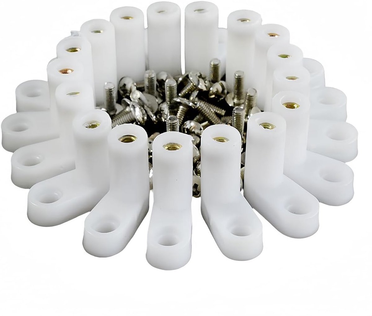 PCB bord spacers 50pcs - L-vormige kunststof voetjes - Met schroeven - Eenvoudige installatie - ShopVlot