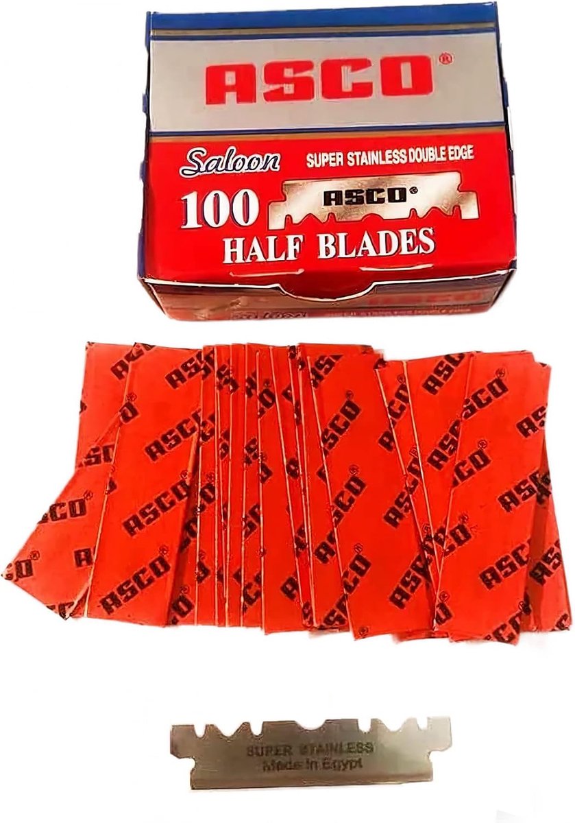 Scheermesjes 100 Halvemaan Bladen - Rvs - Voor een gladde scheerbeurt - ShopVlot