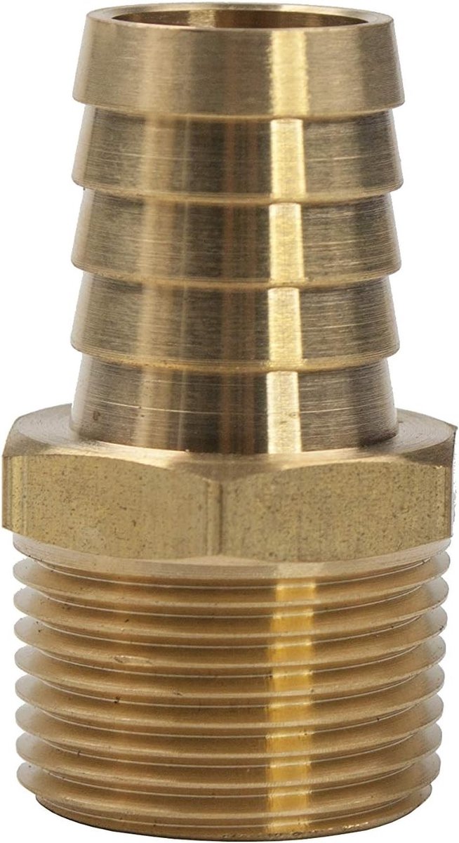 Koper Fittingen Verbinding Manlijke Draad BSPT Slang 3/4" BSPT x 3/4" (19mm) - Set van 5 Stuks voor Tuin en Waterleiding