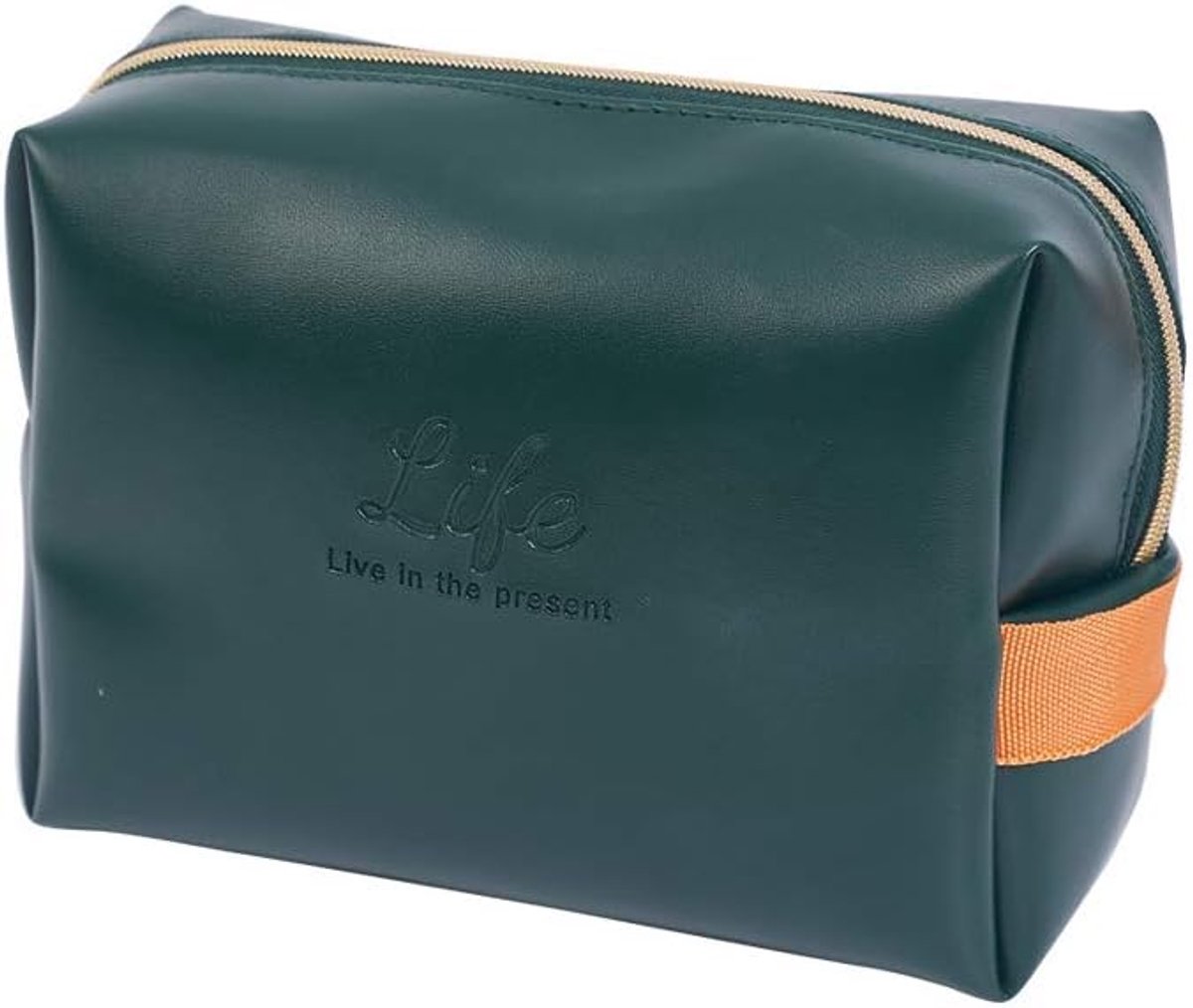 Make-up tas - 16,5x12x7 cm - PU vegan leer - waterafstotend - ideaal voor dagelijks gebruik - ShopVlot