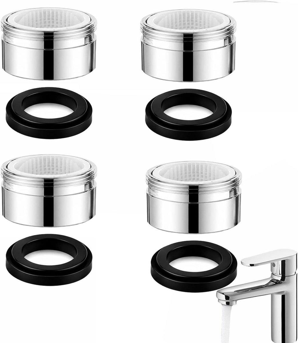 Kraanbeluchters M24 - waterbesparend - roestvrij staal en ABS-filter - ideaal voor keuken en badkamer - ShopVlot