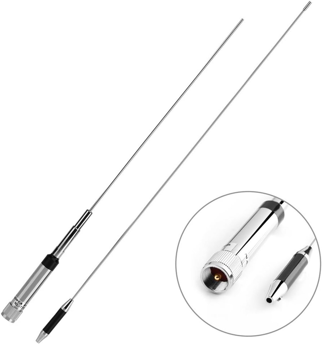 Mobiele antenne voor autoradio - dual band 144/430 MHz - hoge gain - eenvoudig te installeren - ShopVlot