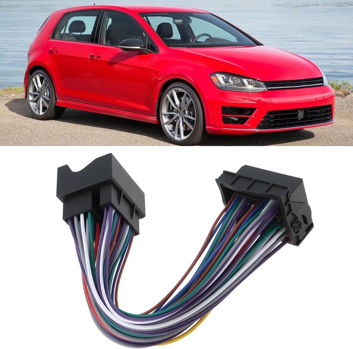 ECSiNG 52 Pin Auto Radio Adapter - 23cm verlengkabel - Geschikt voor Volkswagen Golf 7 A1 A3 A4 - ShopVlot