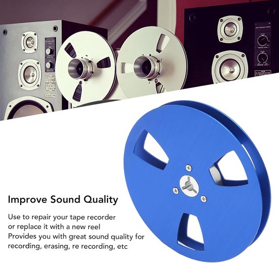 5 Inch Opname Spoel van Aluminium Legering met 3 Windbestendige Gaten voor Geluidsopname en Bending Bestendige Flens, Geschikt voor 1/4 Lege Tape Reel — afbeelding 2