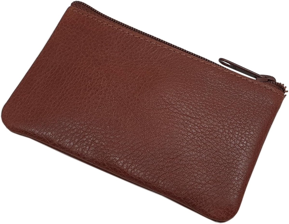 myledershop Genuine leather key case/key case/key case with 1 zip pocket and key ring - ShopVlot