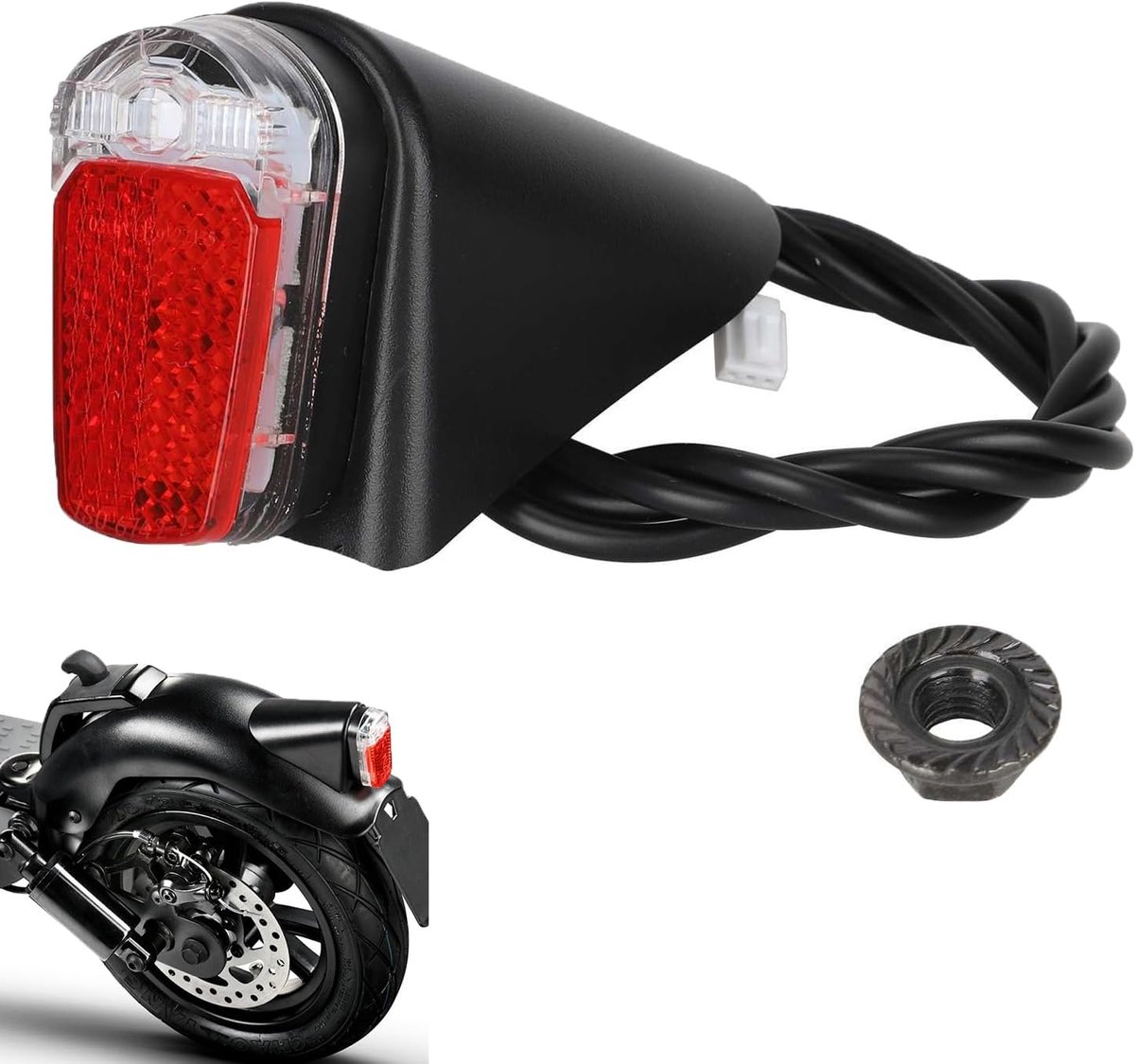 Achterlicht voor Ducati Pro II waarschuwingslicht, duurzaam, kunststof, remlicht met moer, reserveonderdelen - ShopVlot
