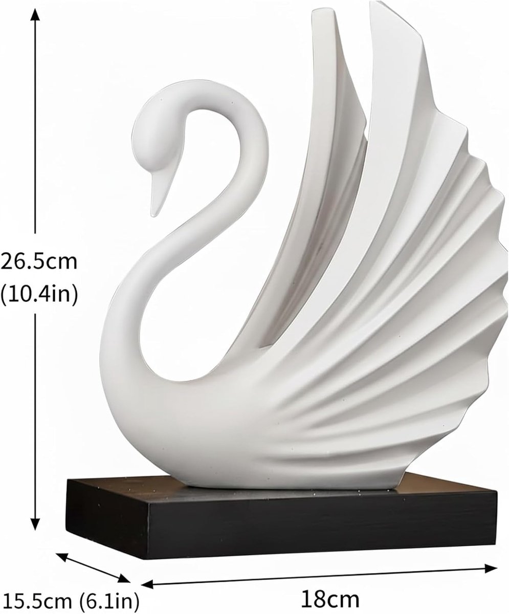 Modern gouden standbeeld zwaan decor voor woonkamer, luxe zwaansculptuur woondecoratie accenten voor ingang - ShopVlot