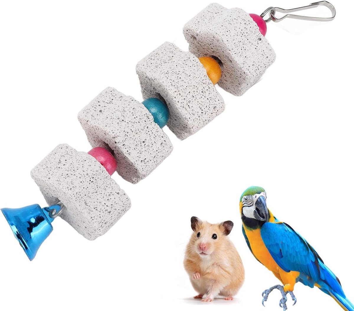 Watris Veiyi Budgerigar toys, bird toys, mineral stone, parrot toys, limestone, parakeets for cleaning the bird's beak - ShopVlot