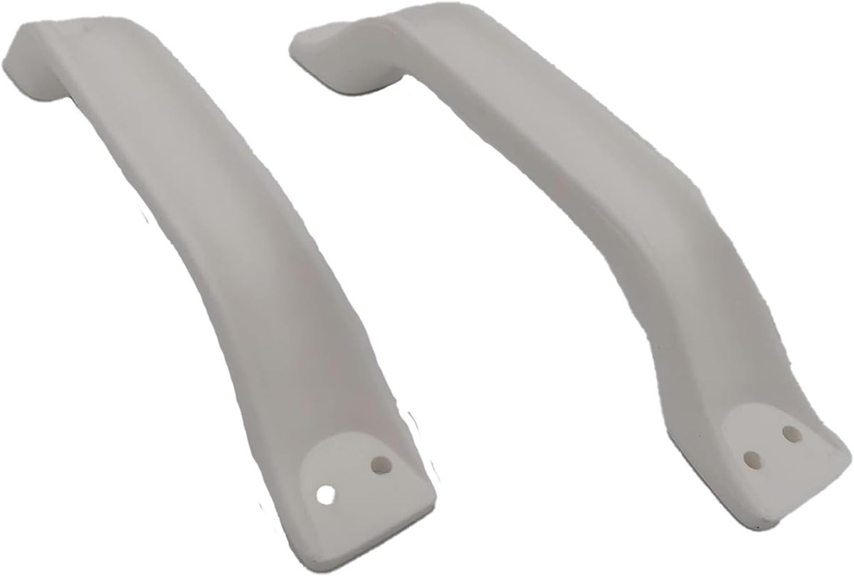 CR-MOESANCO Set of 2 very robust handles for doors or for maneuvering caravans, boats or trailers, white with four - ShopVlot