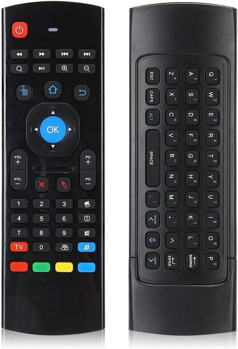Draadloze 2.4G Air Fly Mouse met Beweging Gevoelige Infrarode Afstandsbediening voor TV en PC, 6 Assen Gyroscoop en G Sensor voor Comfortabel Gebruik