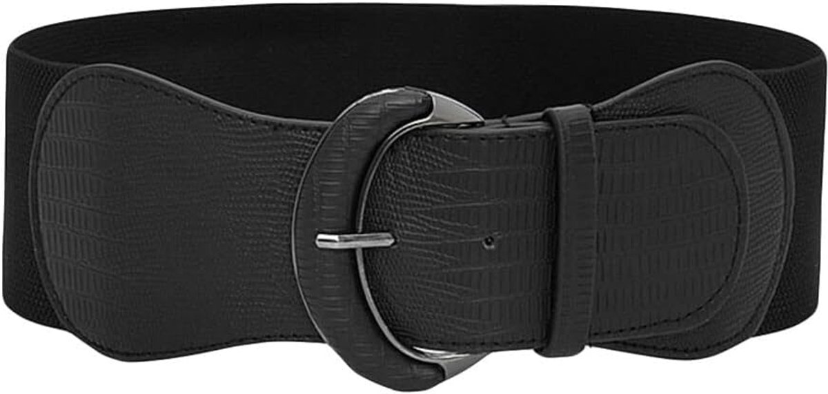 Women's Elastic Belt, Wide Waist Belt, Elastic Waist Belt, Waist Belt, Corset, Black, One Size, Black, One Size - ShopVlot