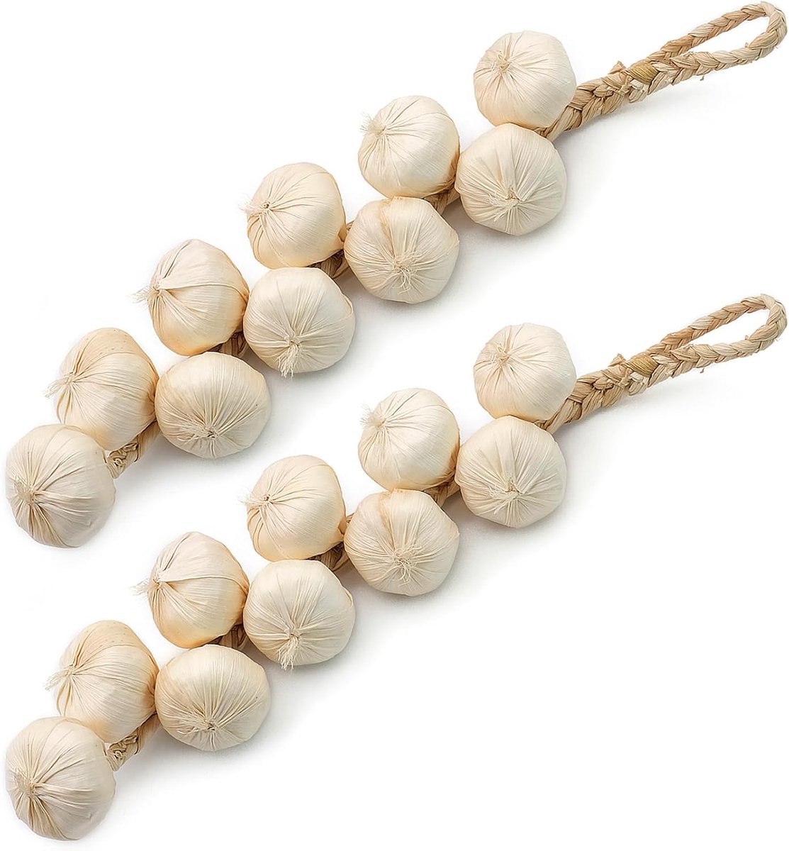 2pcs Artificial Onion Garlands, Fake Garlic Hanging Cord Hanging Artificial Foam Vegetables Garlic Decorative Fake - ShopVlot