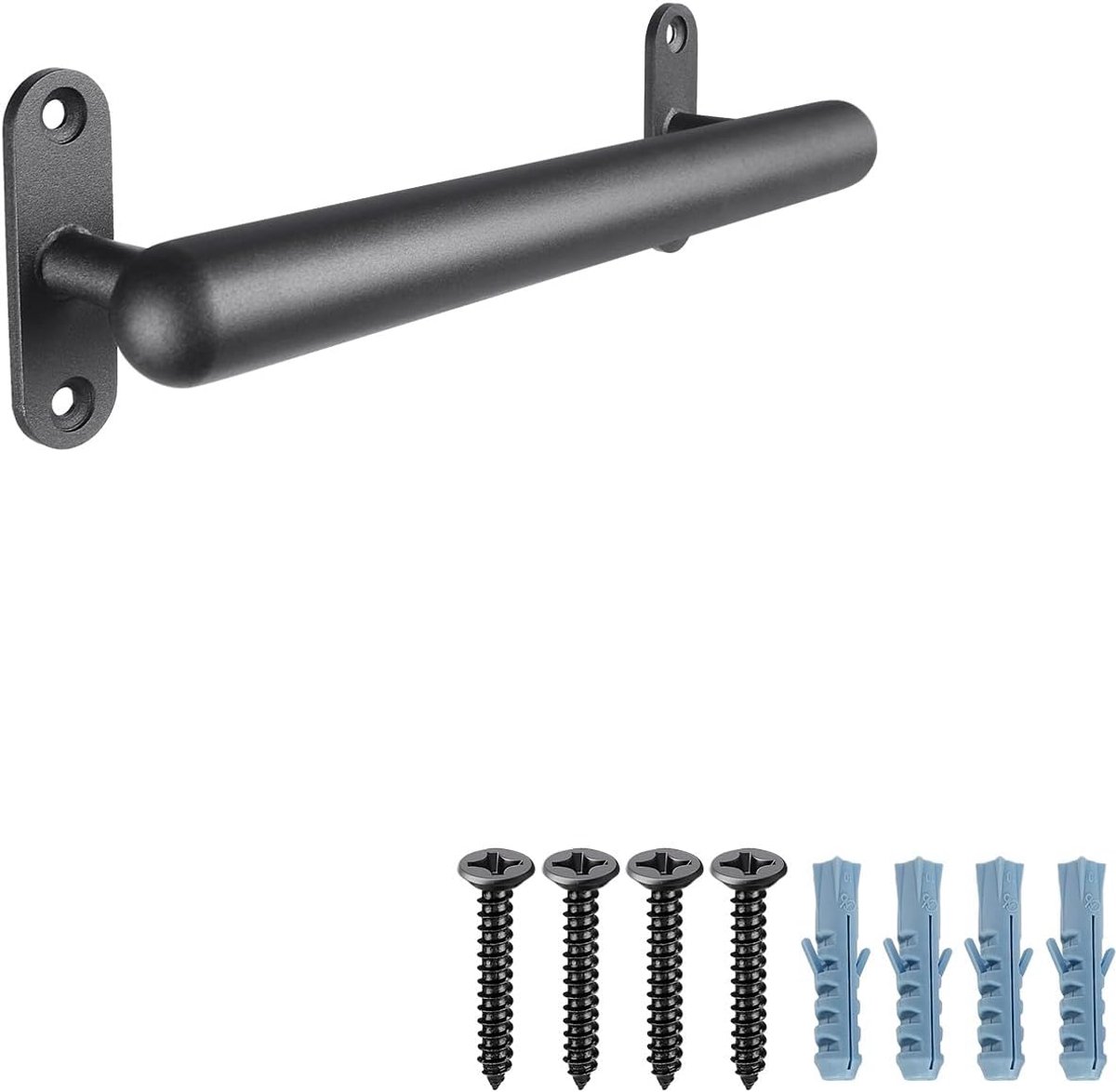 Handrail 41 cm - Zwart Metaal - Wandbeugel - Veiligheidssteun voor jongeren en ouderen - ShopVlot