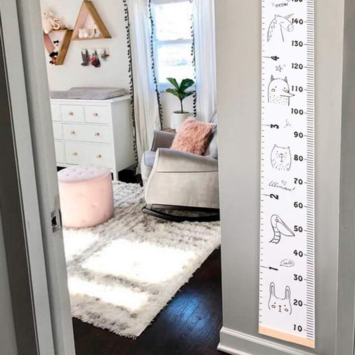 Groei tafel voor kinderen - Houten muurstickers - Met meetlat tot 2 meter - Decoratie voor elke kamer - ShopVlot