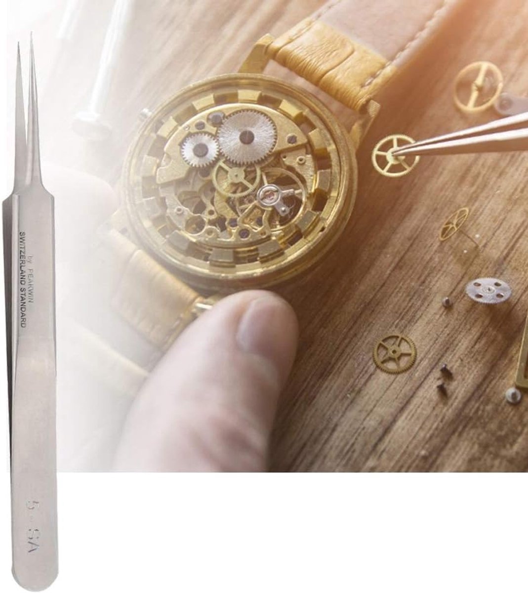 Tweezers voor horloge reparatie - roestvrij staal - antimagnetisch - hoge hardheid voor horlogemakers - ShopVlot
