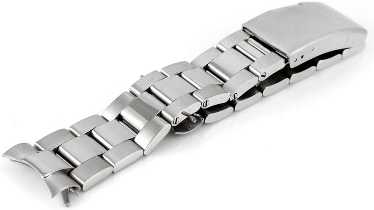 Horlogeband voor heren - zilver metalen armband - strakke uitstraling - stijlvol accessoire - ShopVlot
