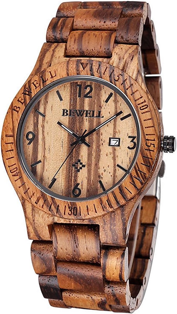 Houten Horloge Mannen Vrouwen - Natuurlijke Hout - Elegant Design - Stijlvolle Accessoire - ShopVlot