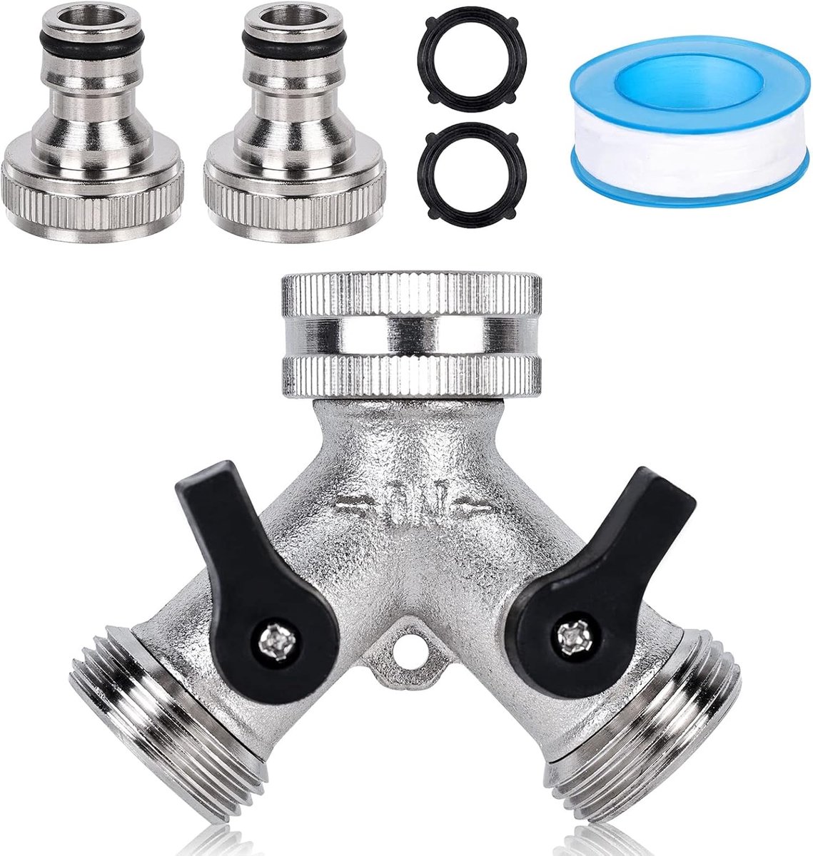 Wasmachine Y-distributor 3/4 Inch - Messing adapter - 2 tapconnectoren - Duurzaam en corrosiebestendig - ShopVlot