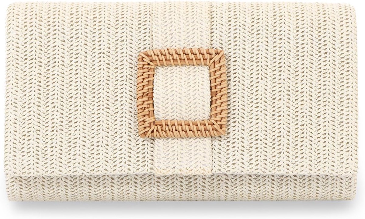 Schoudertas Dames - Synthestisch Riet - Gevlochten Zomerhandtas - Ideaal voor Strand - ShopVlot