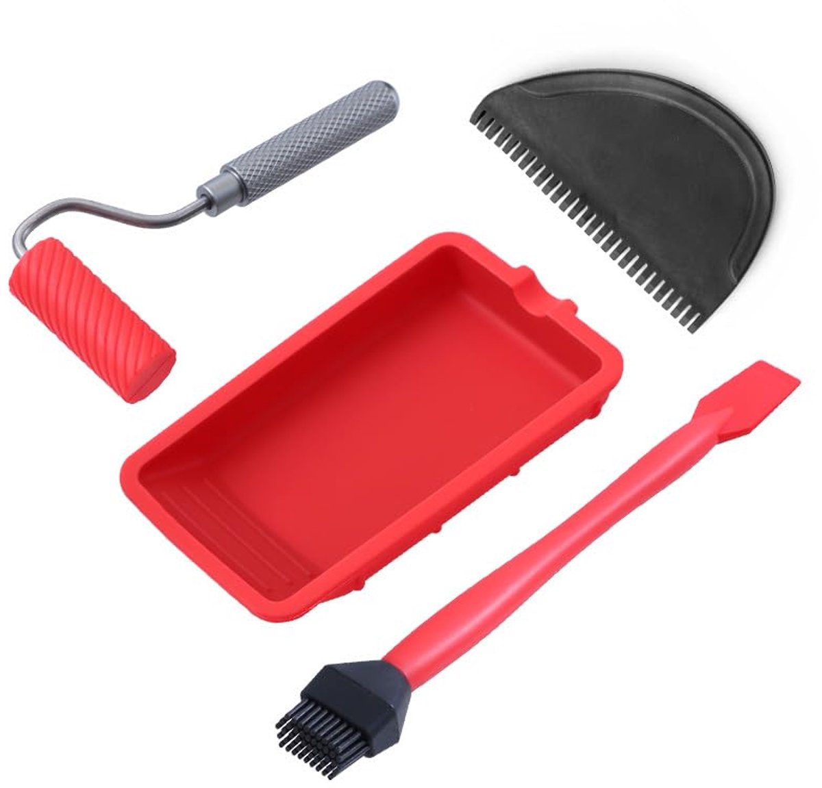 Leimroller houtlijm 4-delig - silicone kleurdoos - herbruikbare lijmroller - eenvoudig schoon te maken - ShopVlot