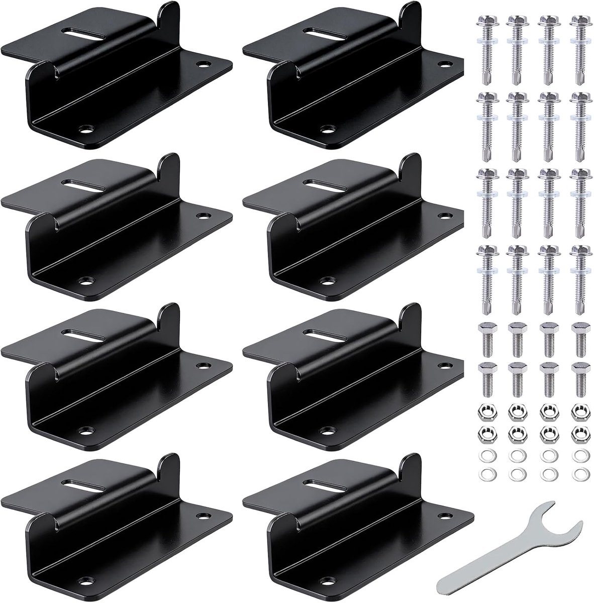 Solar panel houder set 8 stuks - Z-vormige montagebeugels - UV-bestendig - Voor stabiele installatie op camperdaken - ShopVlot