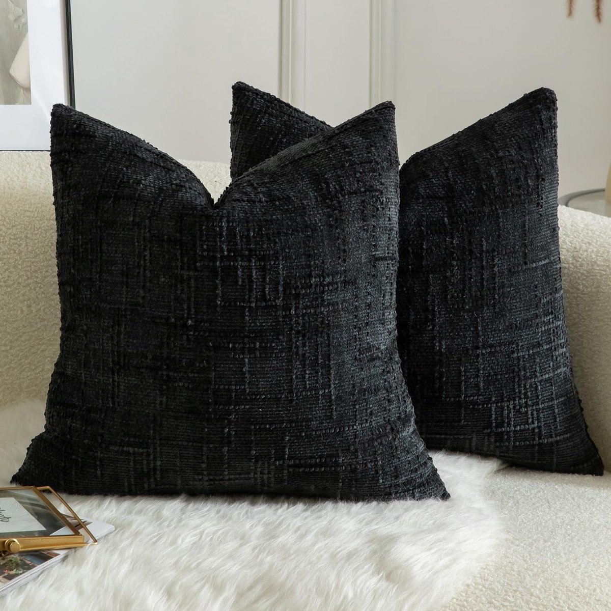 Decoratieve Kussenhoezen Set van 2 - Zacht Chenille - 18 x 16 Inch - Luxe uitstraling voor een gezellige woonkamer - ShopVlot