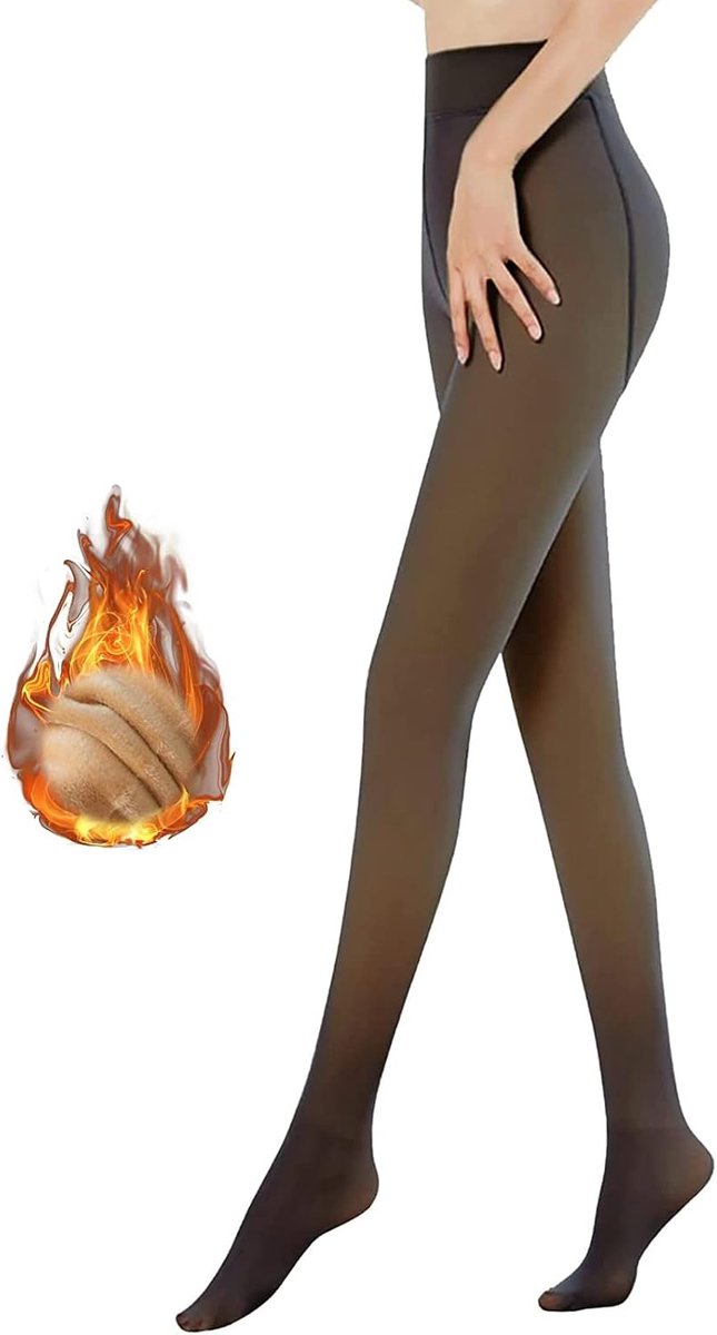 Thermoleggings voor dames - Fleece gevoerd - Zwart - Ideaal voor de winter - ShopVlot