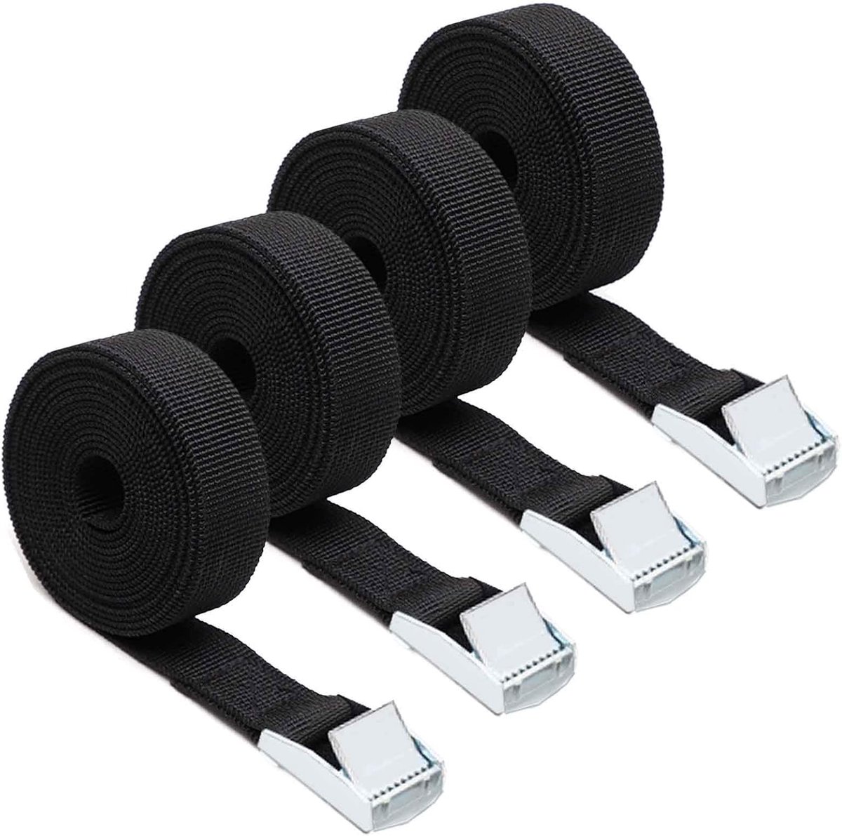 Verstelbare spanbanden 1 m x 25 mm - stevige klemvergrendeling - anti-slip design - ideaal voor motor en fiets - ShopVlot