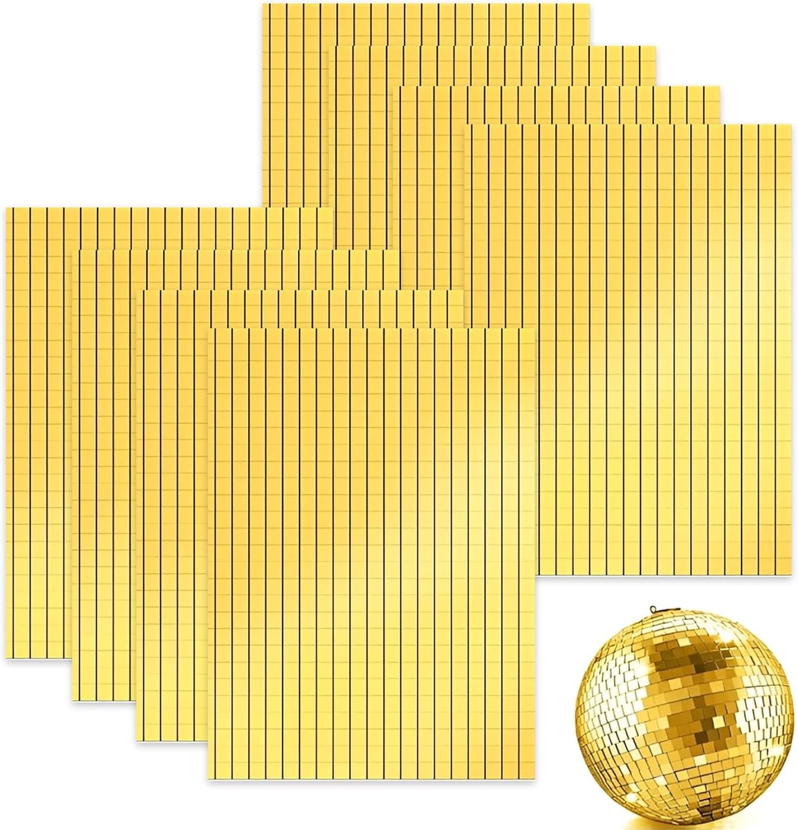 Spiegelmozaïek zelfklevend 5 x 5 mm - glasmozaïek tegels - 14400 stuks - ideaal voor decoratie - ShopVlot