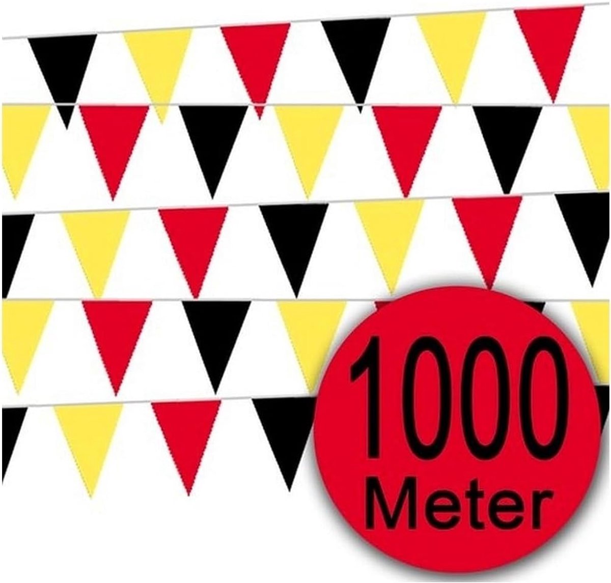 Vlaggenlijn 1000 meter - Duitsland WK Voetbal - Kleurrijke decoratie - Ideaal voor feesten - ShopVlot