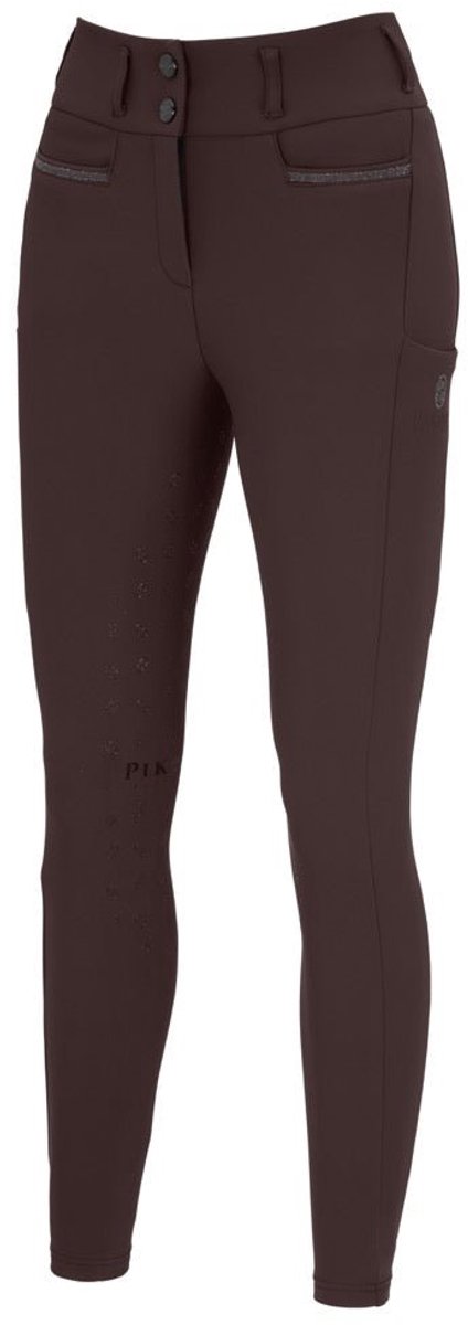 Pikeur Linnett Winter Softshell GripTec Full Grip Hoge Taille Rijbroek Dames XS Chocolate
