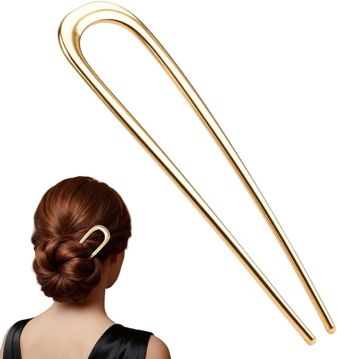 Kitsch Women's French Hair Pins Elegant and Durable Metal Hair Fork for Bun and Twisting, Secure Hold All Day - ShopVlot