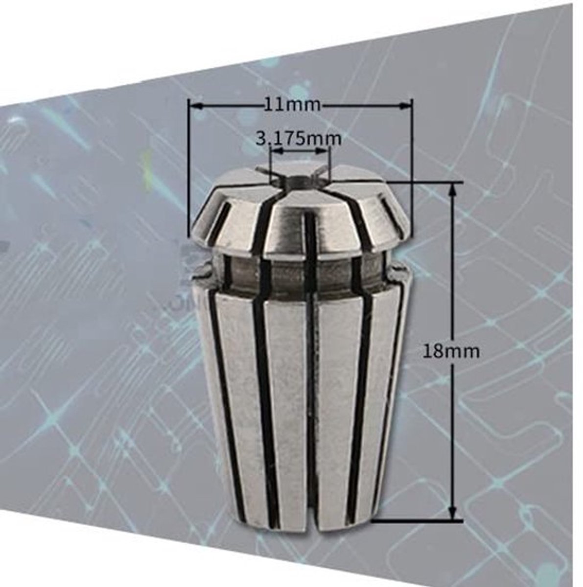 1/8 Lente Collet Set - ER11 Spantang - Geschikt voor Graveermachine - 2 Stuks - Precisie en Kracht - Voor Draaibank en Freesmachine