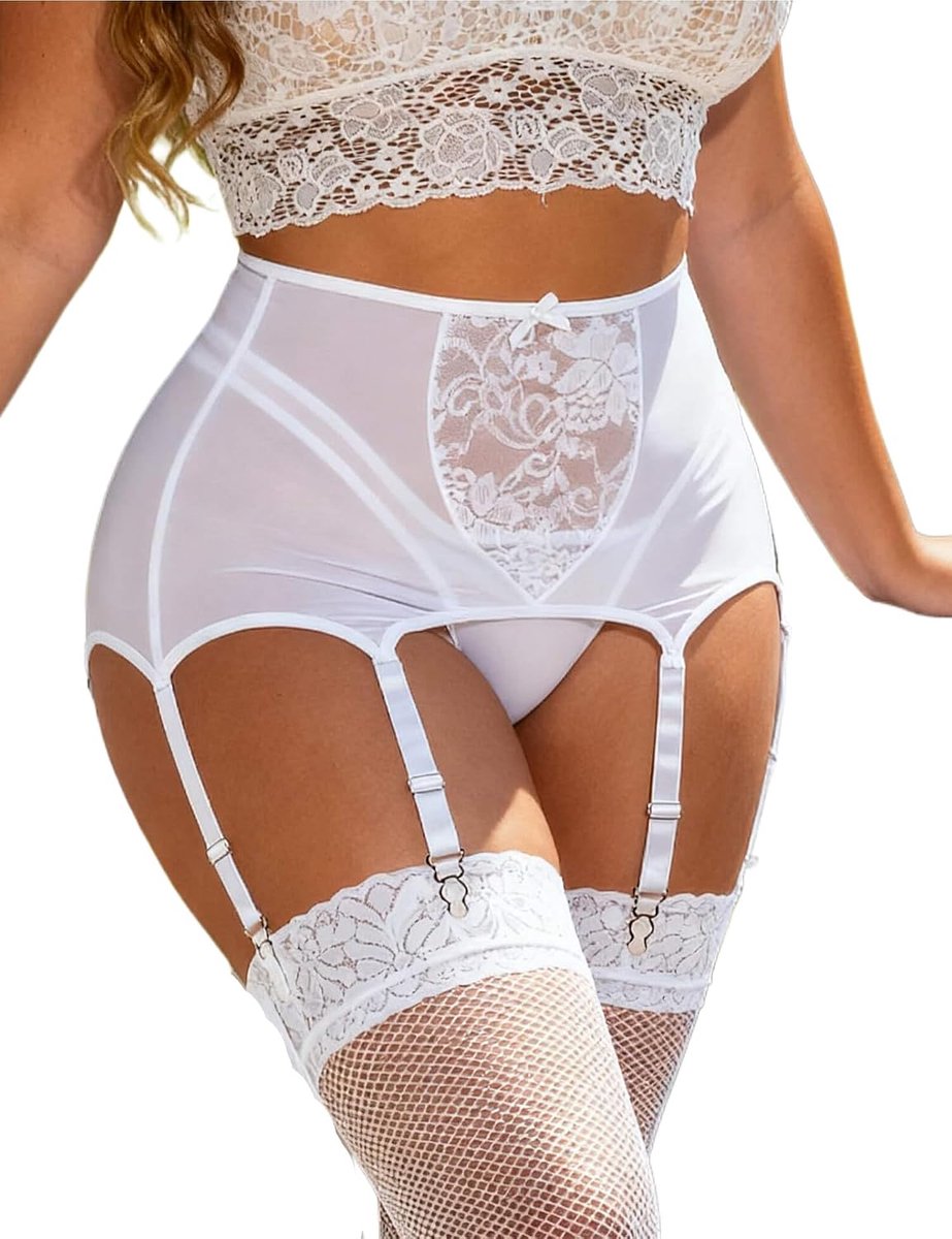 Suspender Belt - Kanten Garterriem - Bloemenpatroon - Verstelbare Clips voor Comfort - ShopVlot