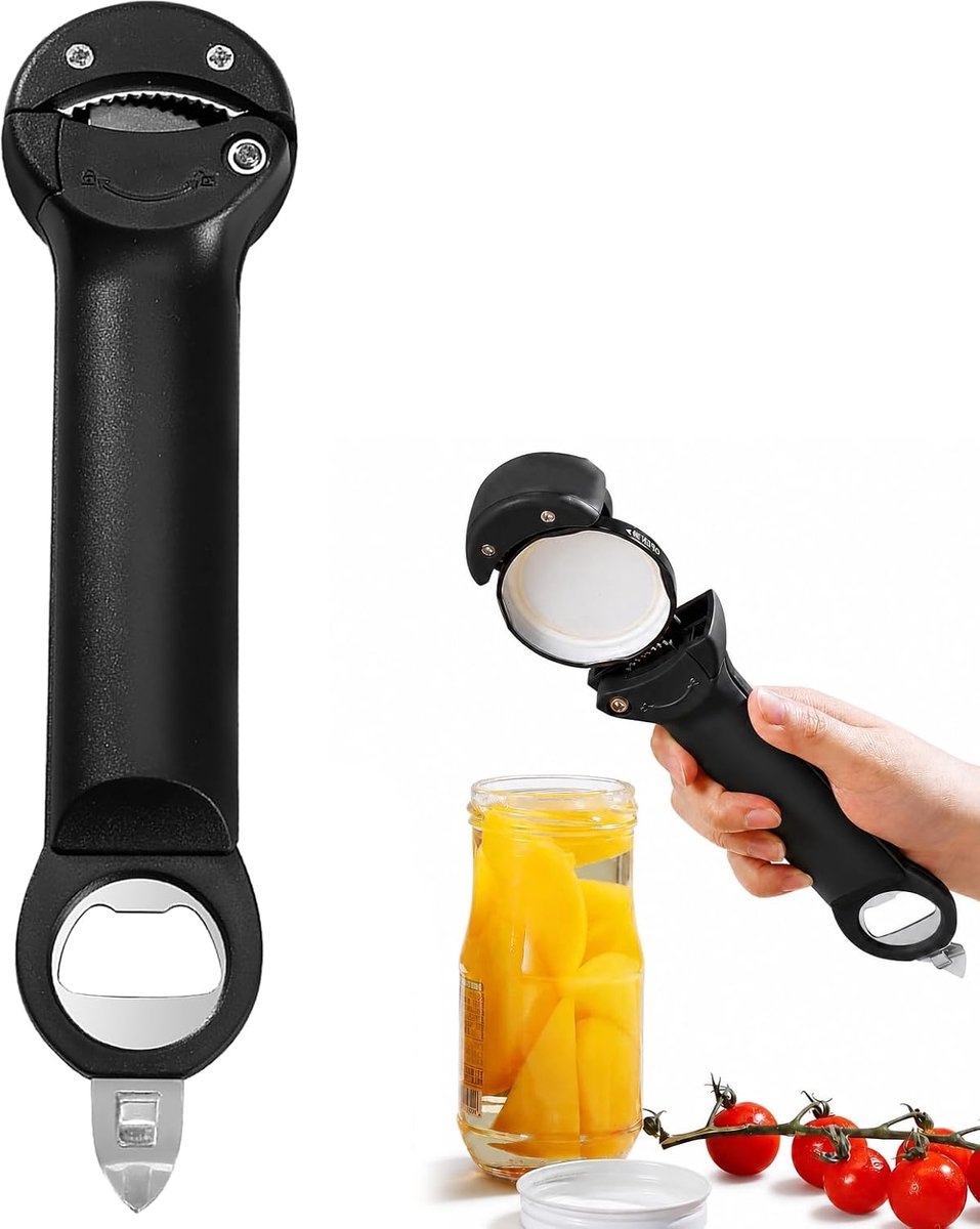 3-in-1 blikopener - multifunctionele flesopener - intrekbaar ontwerp - gemakkelijk openen van flessen en blikjes - ShopVlot